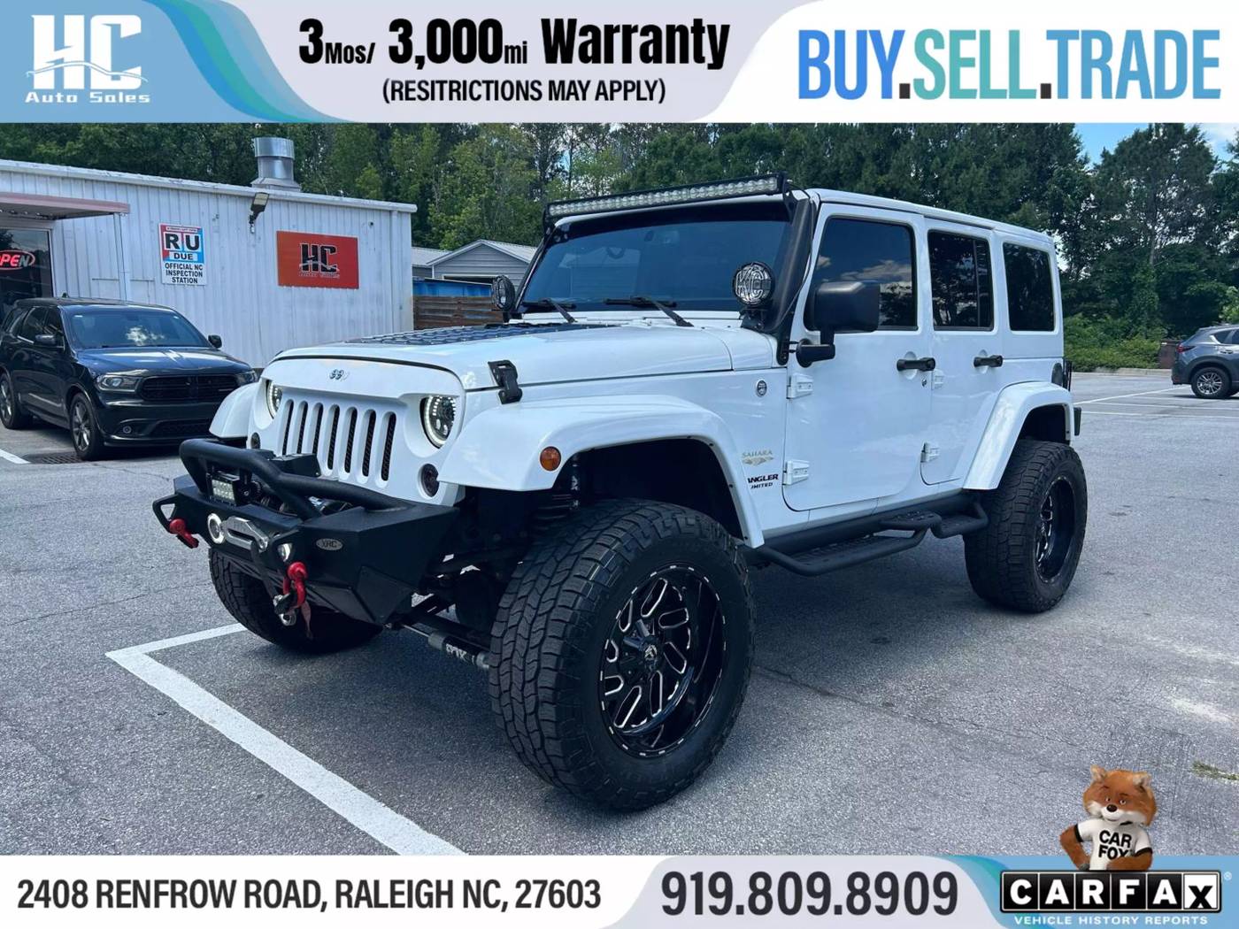 2015 Jeep Wrangler Sahara — SUV — 109,056 mi — Raleigh, NC