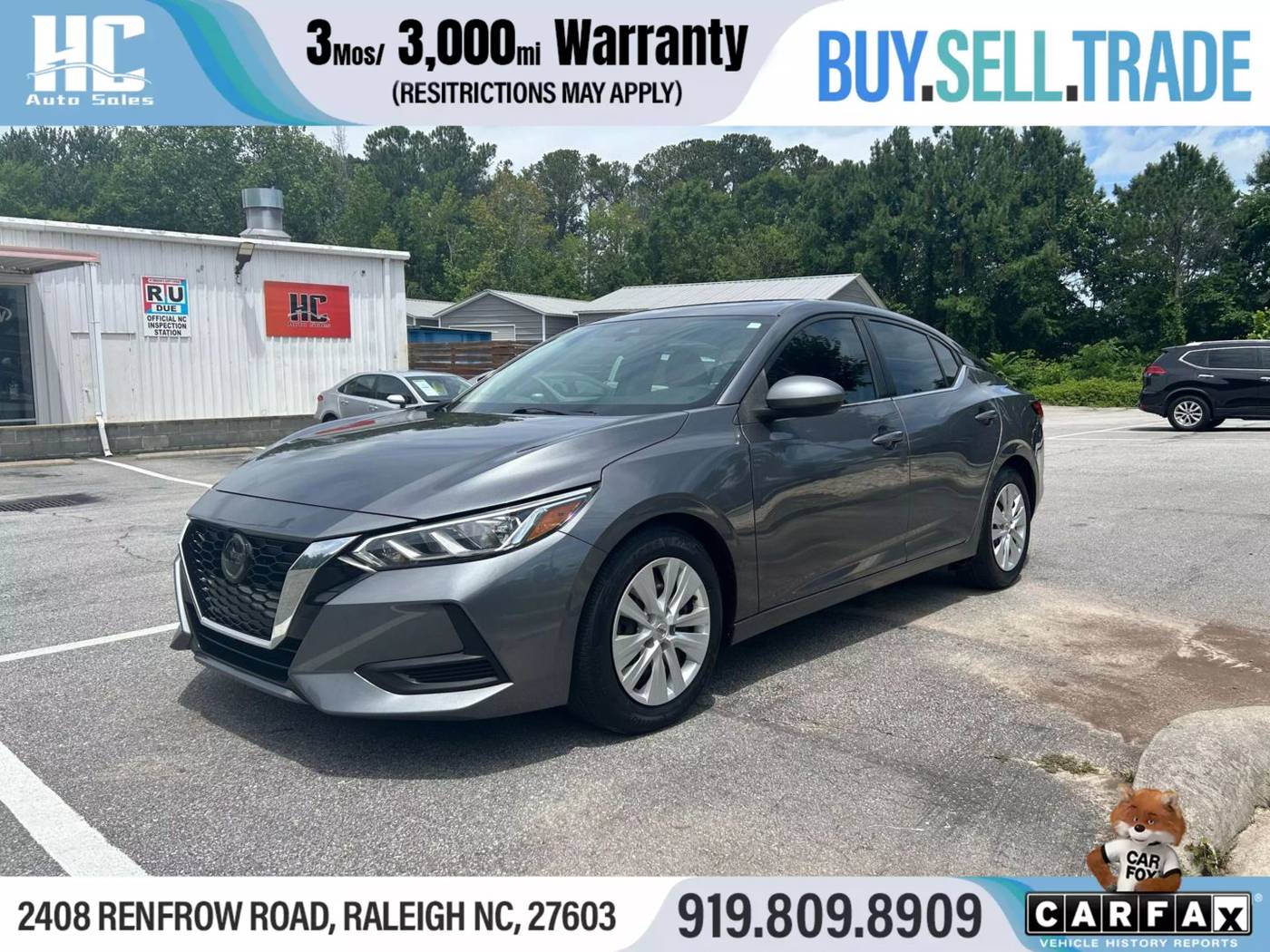 2021 Nissan Sentra S — Sedan — 81,622 mi — Raleigh, NC