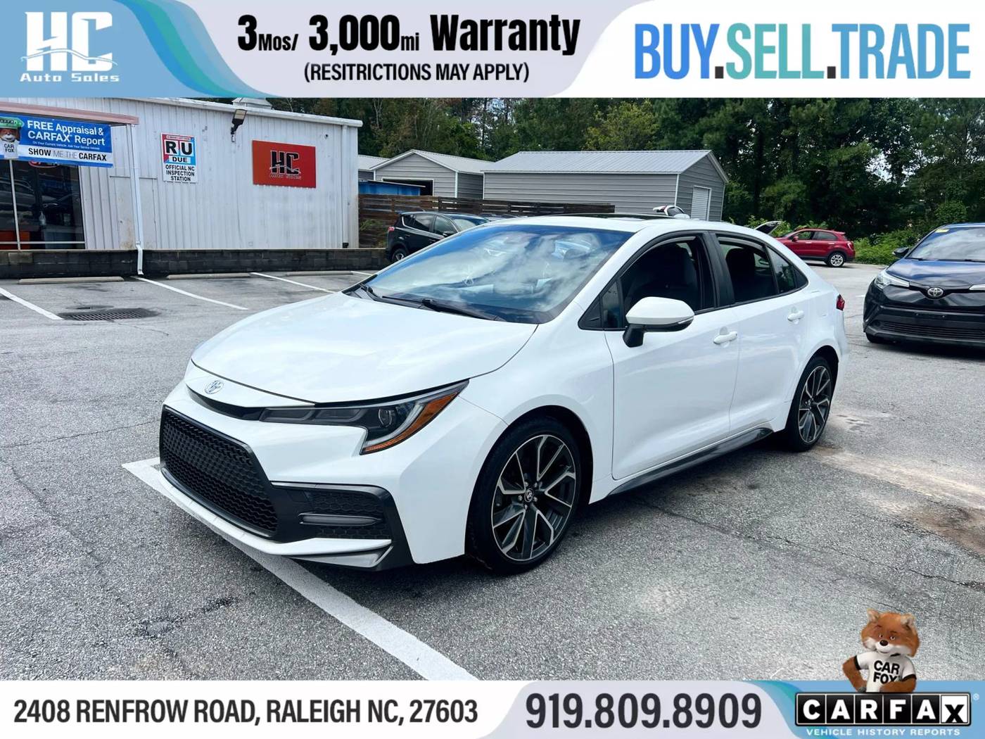 2021 Toyota Corolla SE — Sedan — 120,717 mi — Raleigh, NC