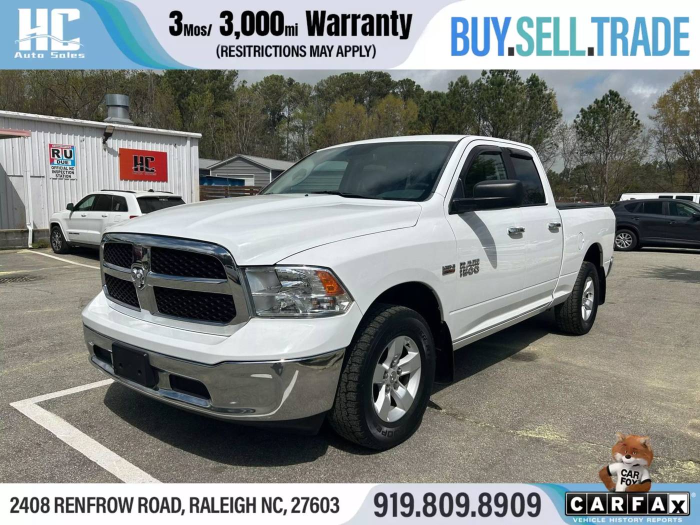 2016 Ram 1500 SLT — Pickup Truck — 97,254 mi — Raleigh, NC