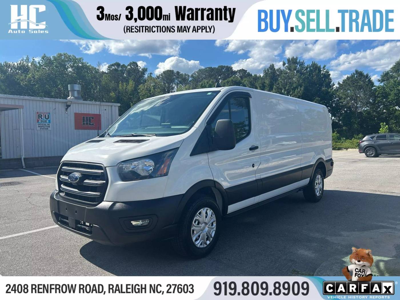 2020 Ford Transit Cargo Van T-250 — Cargo Van — 115,207 mi — Raleigh, NC