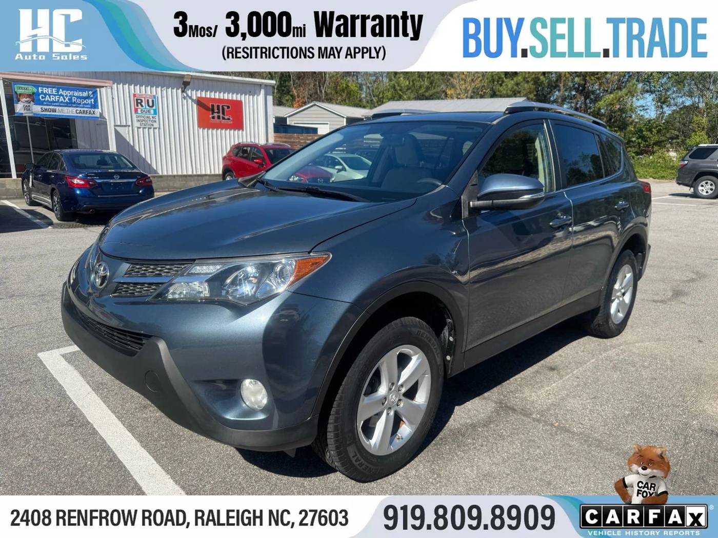 2013 Toyota RAV4 XLE — SUV — 110,956 mi — Raleigh, NC