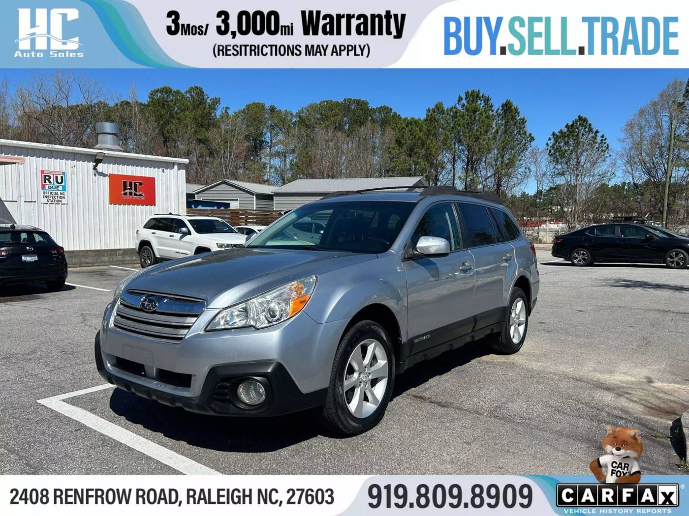 2013 Subaru Outback 2.5i Premium — SUV — 116,139 mi — Raleigh, NC