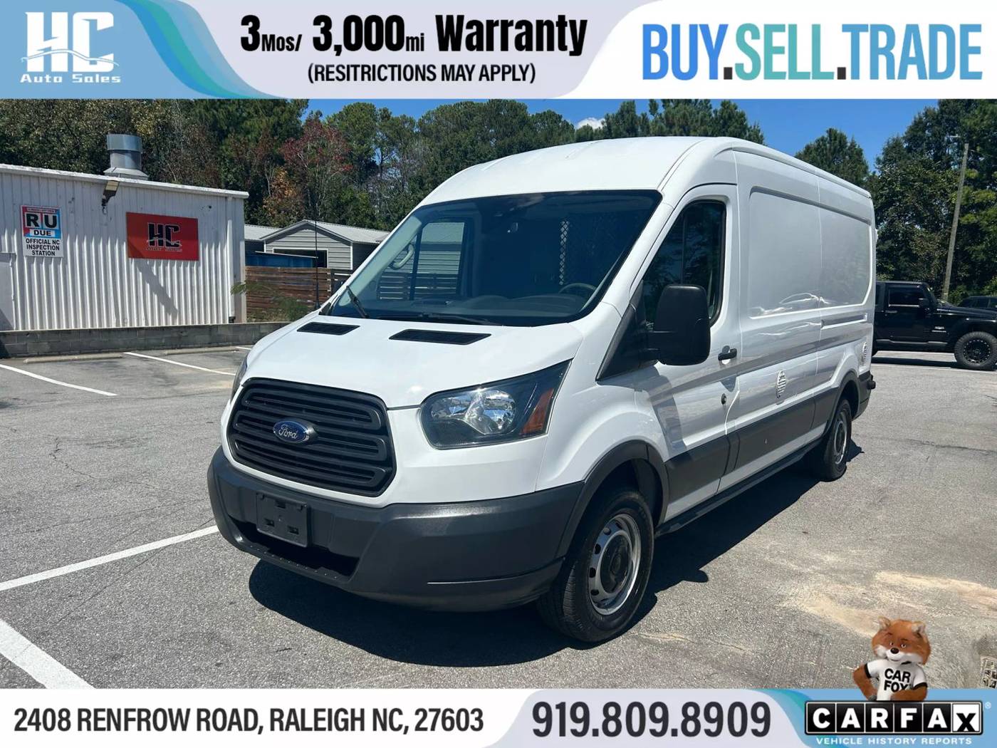 2016 Ford Transit Cargo Van T-350 — Cargo Van — 118,885 mi — Raleigh, NC