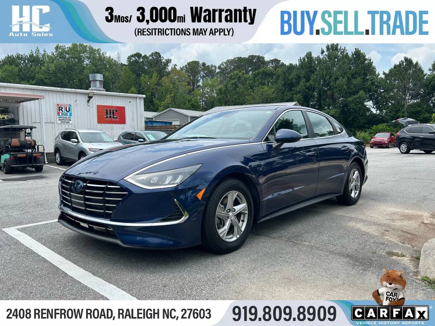 2020 Hyundai Sonata SE — Sedan — 86,561 mi — Raleigh, NC