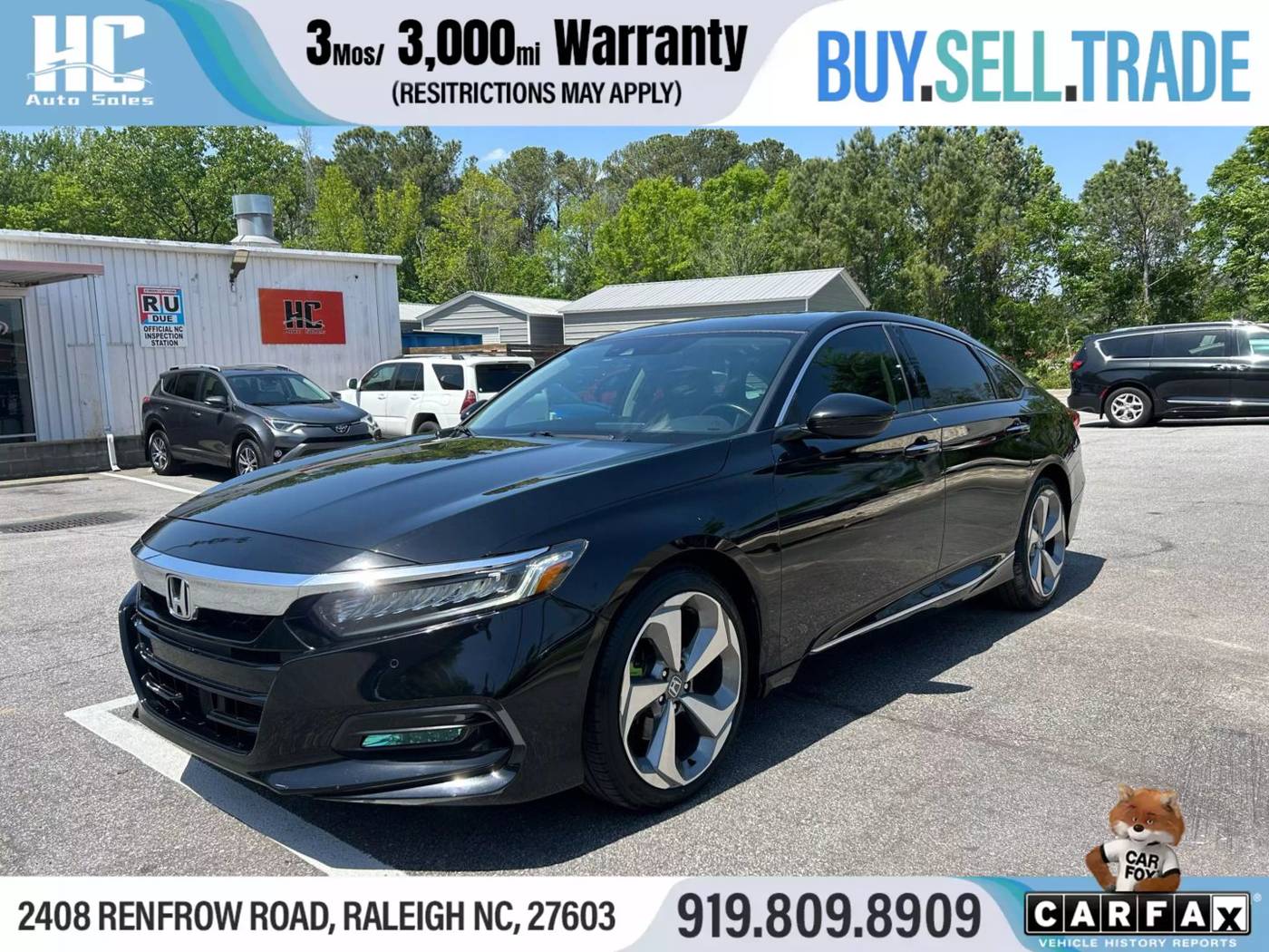 2018 Honda Accord Touring — Sedan — 80,683 mi — Raleigh, NC