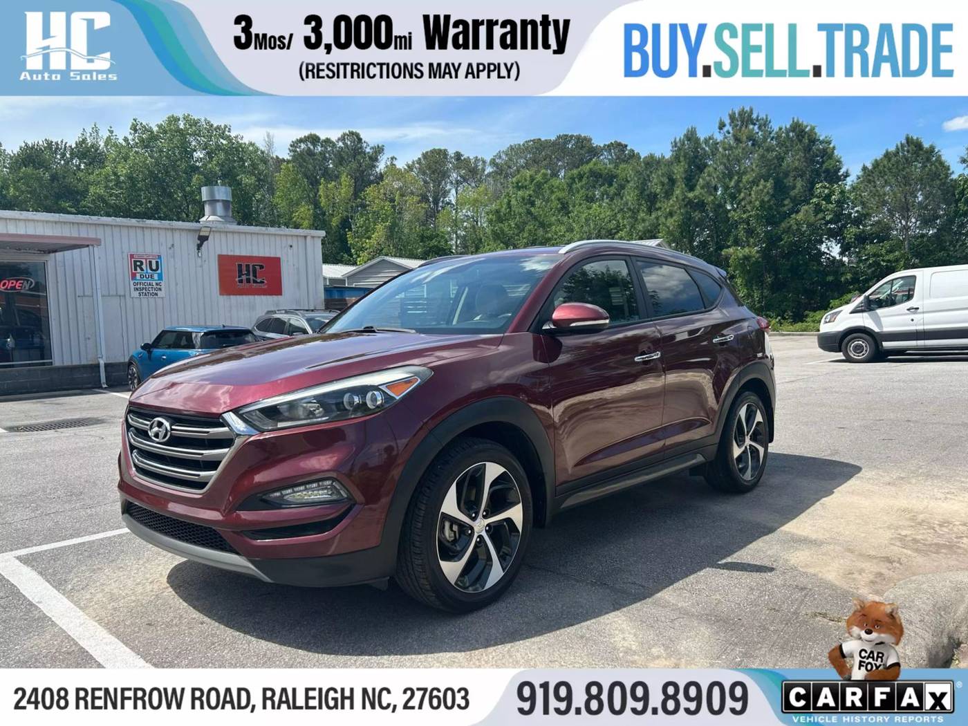 2016 Hyundai Tucson Limited — SUV — 90,500 mi — Raleigh, NC