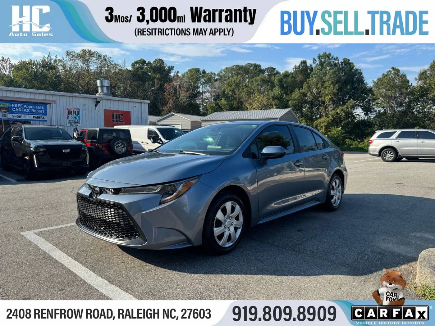 2022 Toyota Corolla LE — Sedan — 85,719 mi — Raleigh, NC