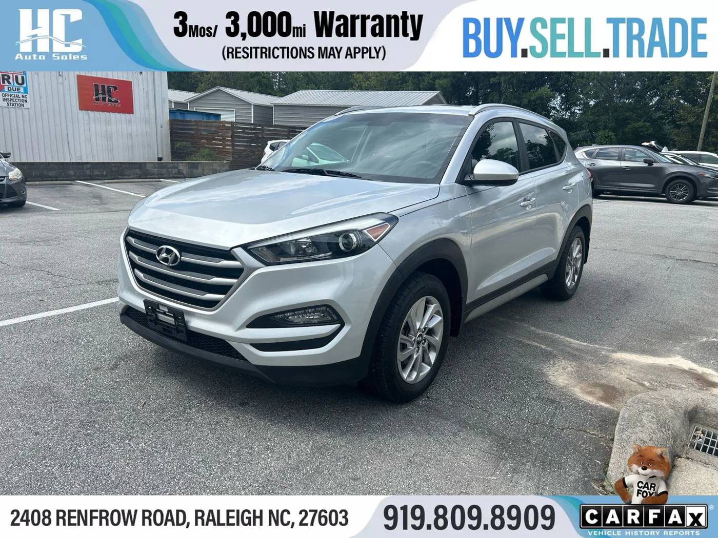 2017 Hyundai Tucson SE — SUV — 87,507 mi — Raleigh, NC