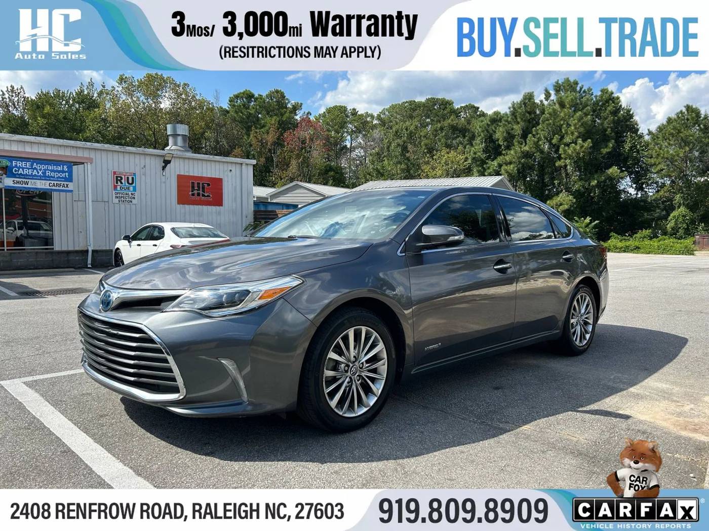 2016 Toyota Avalon Hybrid Limited — Sedan — 84,755 mi — Raleigh, NC