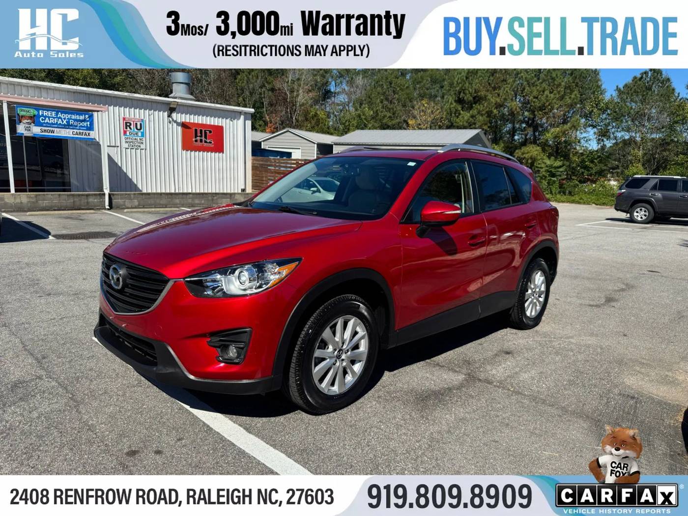 2016 Mazda CX-5 Touring — SUV — 88,880 mi — Raleigh, NC