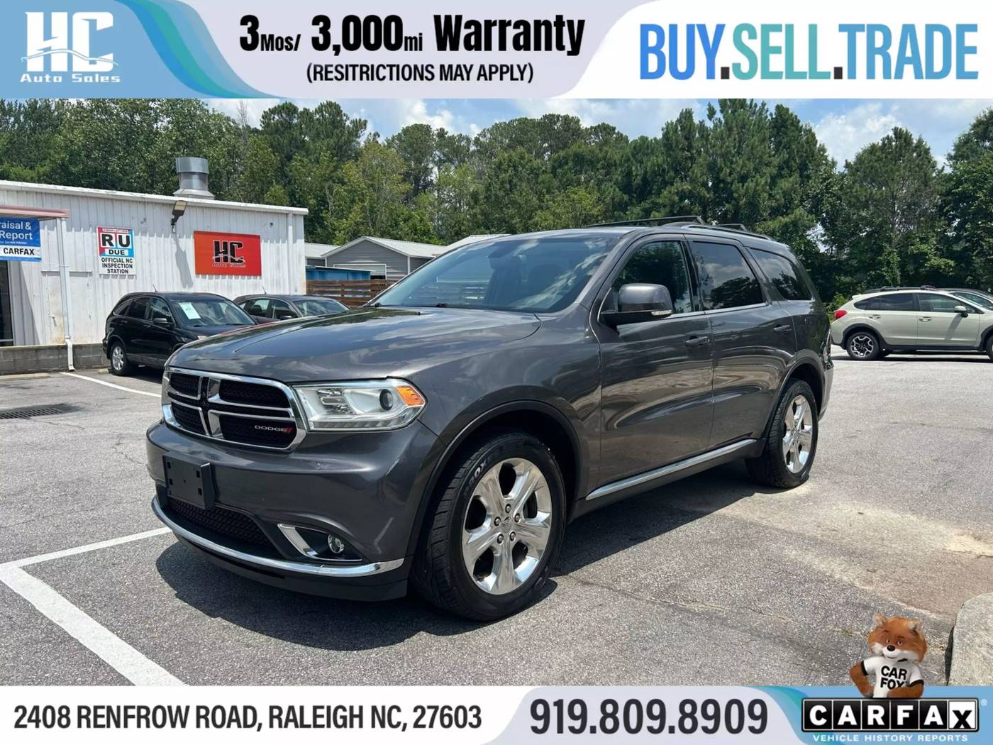 2015 Dodge Durango Limited — SUV — 121,457 mi — Raleigh, NC