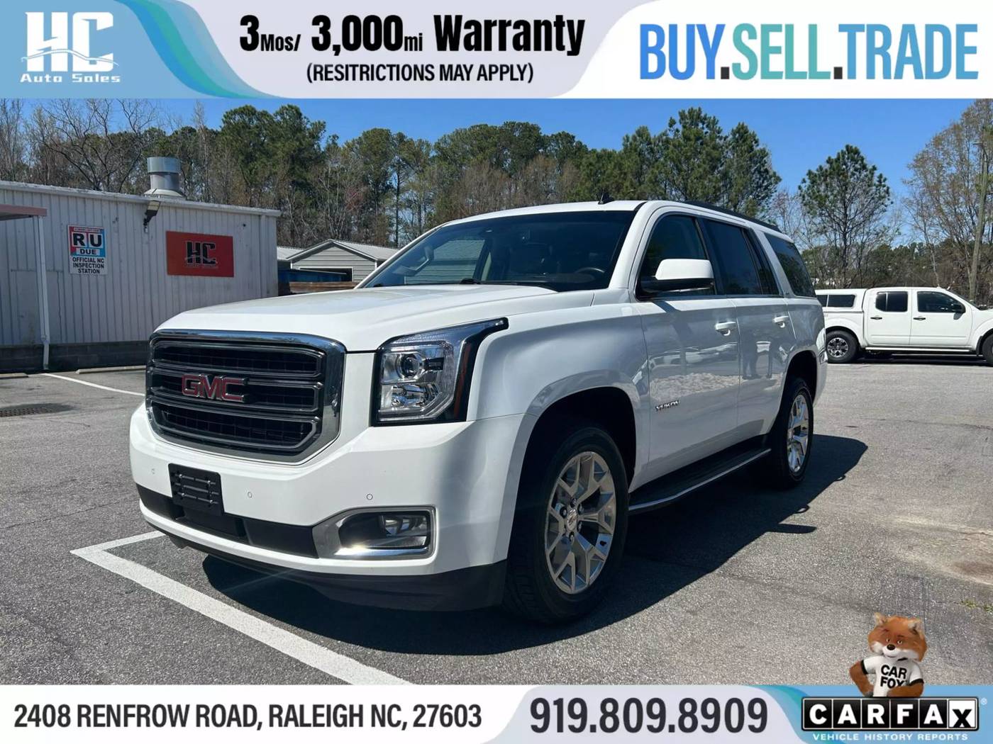 2015 GMC Yukon SLT — SUV — 125,078 mi — Raleigh, NC