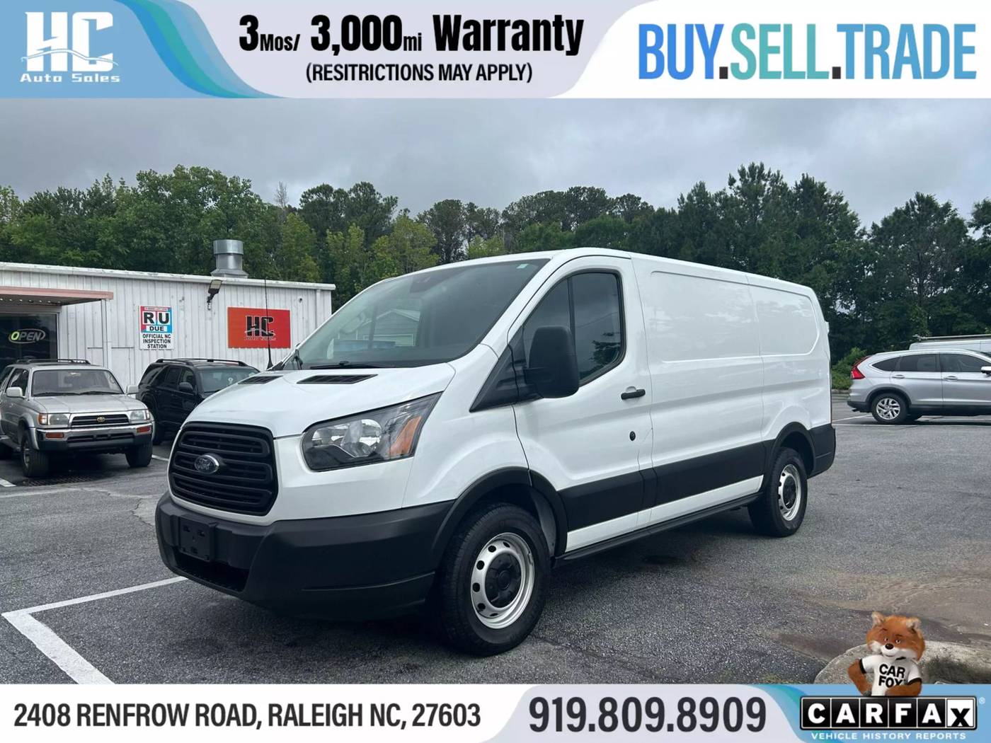 2019 Ford Transit Cargo Van T-150 — Cargo Van — 101,387 mi — Raleigh, NC