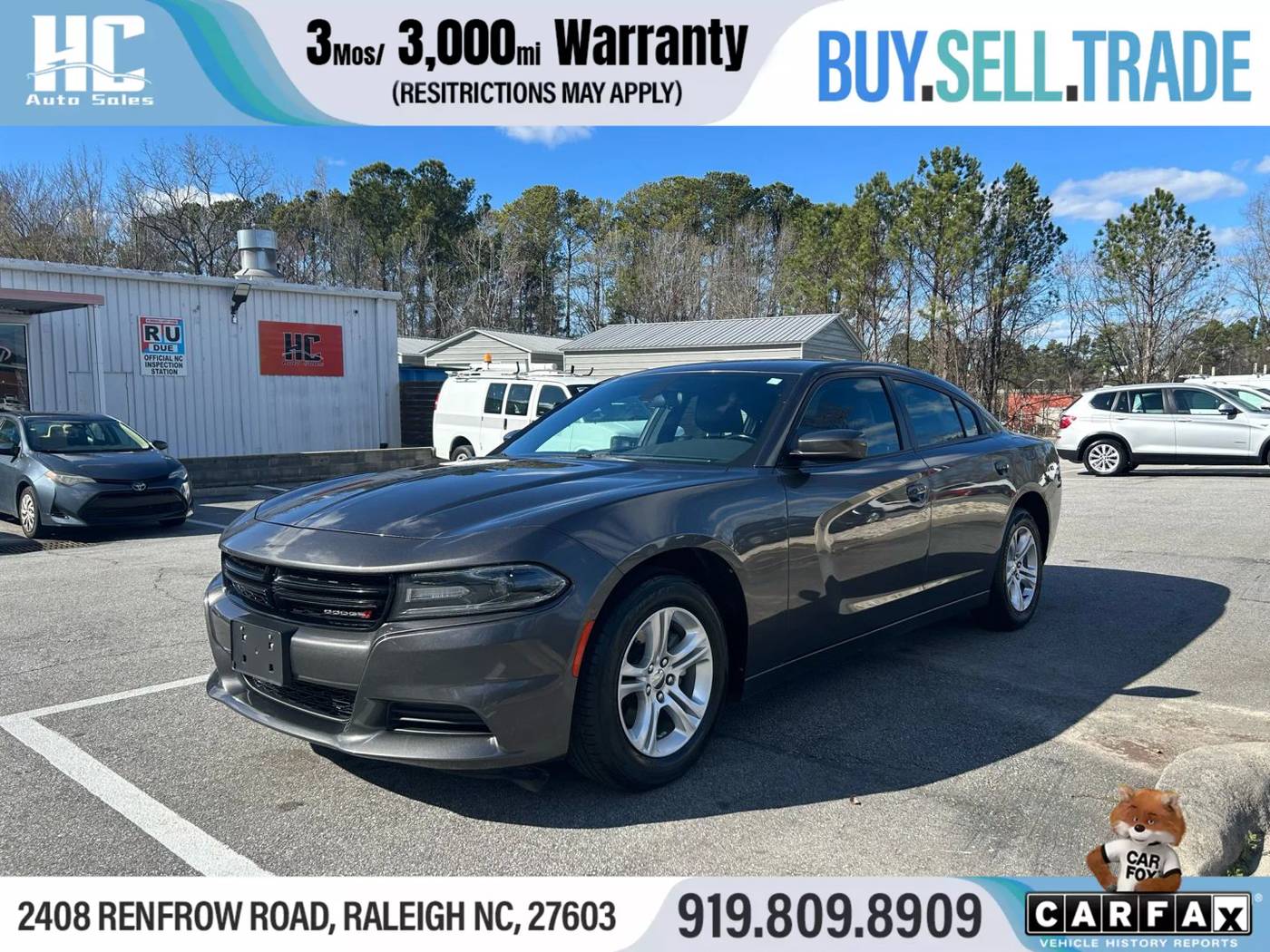 2021 Dodge Charger SXT — Sedan — 83,519 mi — Raleigh, NC