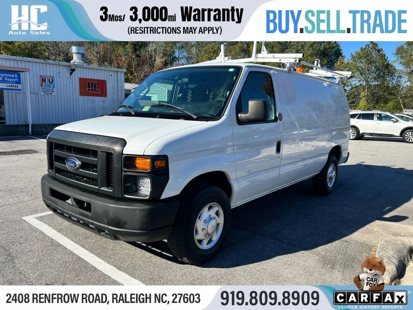 2011 Ford Econoline Cargo Van E-250 — Cargo Van — 72,583 mi — Raleigh, NC