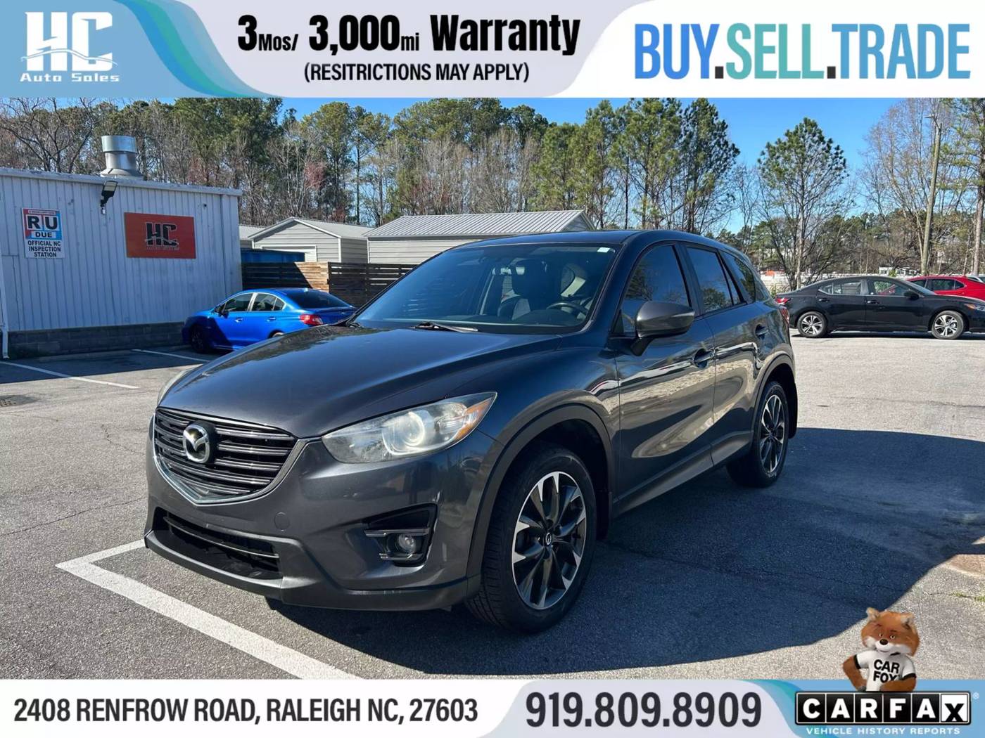 2016 Mazda CX-5 Grand Touring — SUV — 95,536 mi — Raleigh, NC