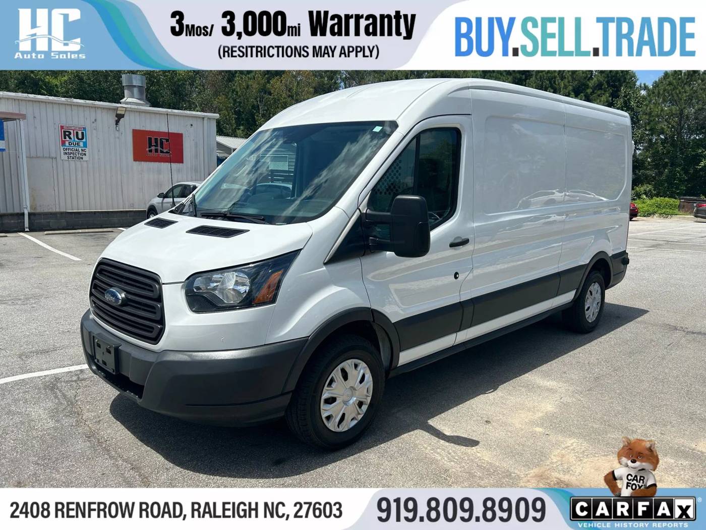 2018 Ford Transit Cargo Van T-350 — Cargo Van — 126,737 mi — Raleigh, NC