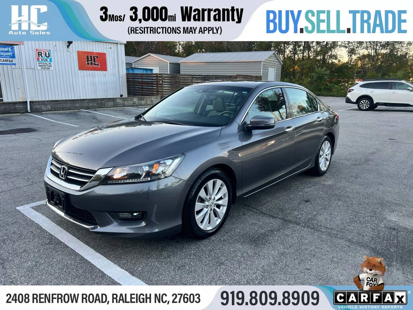 2014 Honda Accord EX-L — Sedan — 114,862 mi — Raleigh, NC