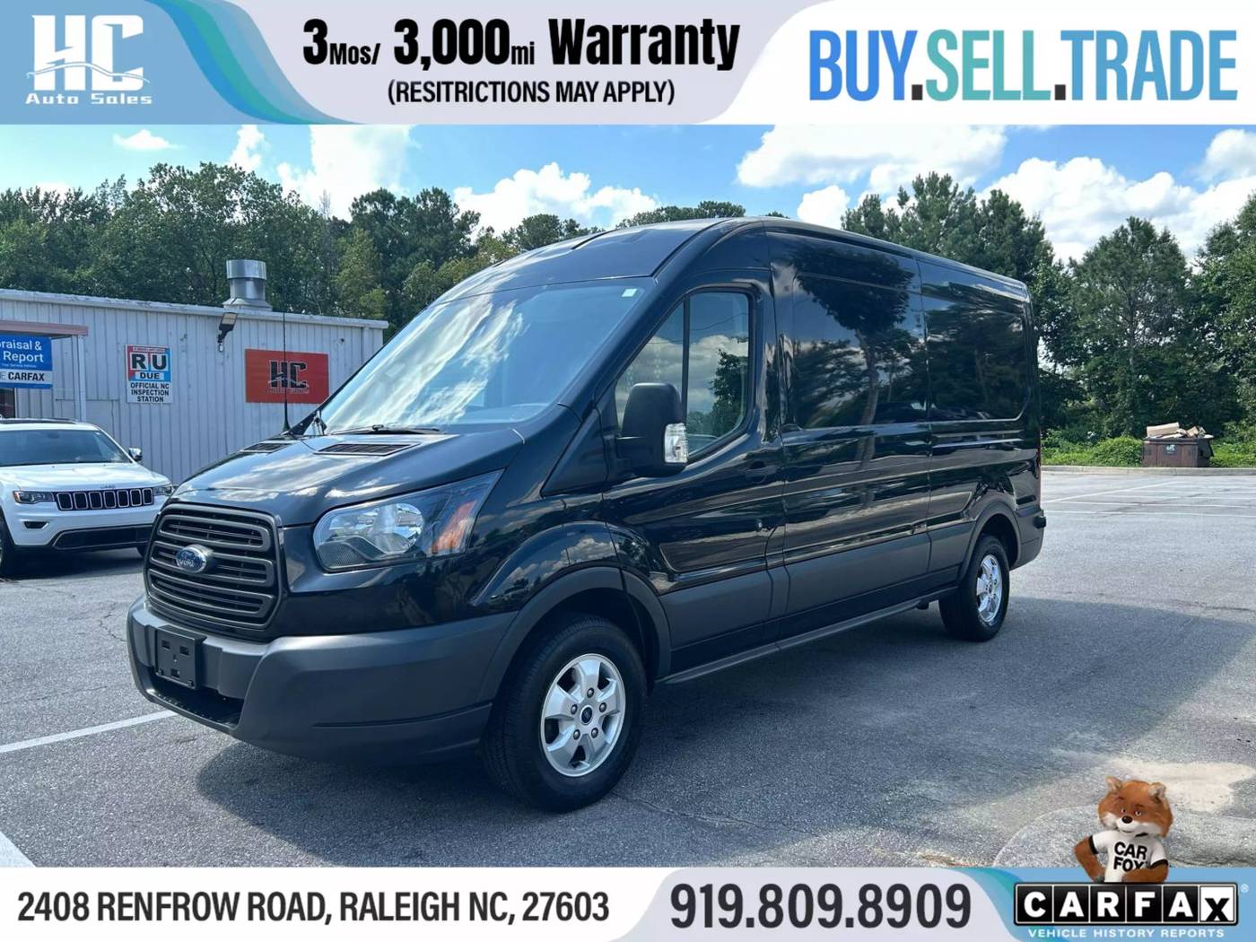 2018 Ford Transit Cargo Van T-250 — Cargo Van — 104,547 mi — Raleigh, NC