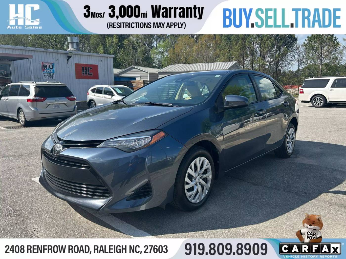 2017 Toyota Corolla LE — Sedan — 51,109 mi — Raleigh, NC
