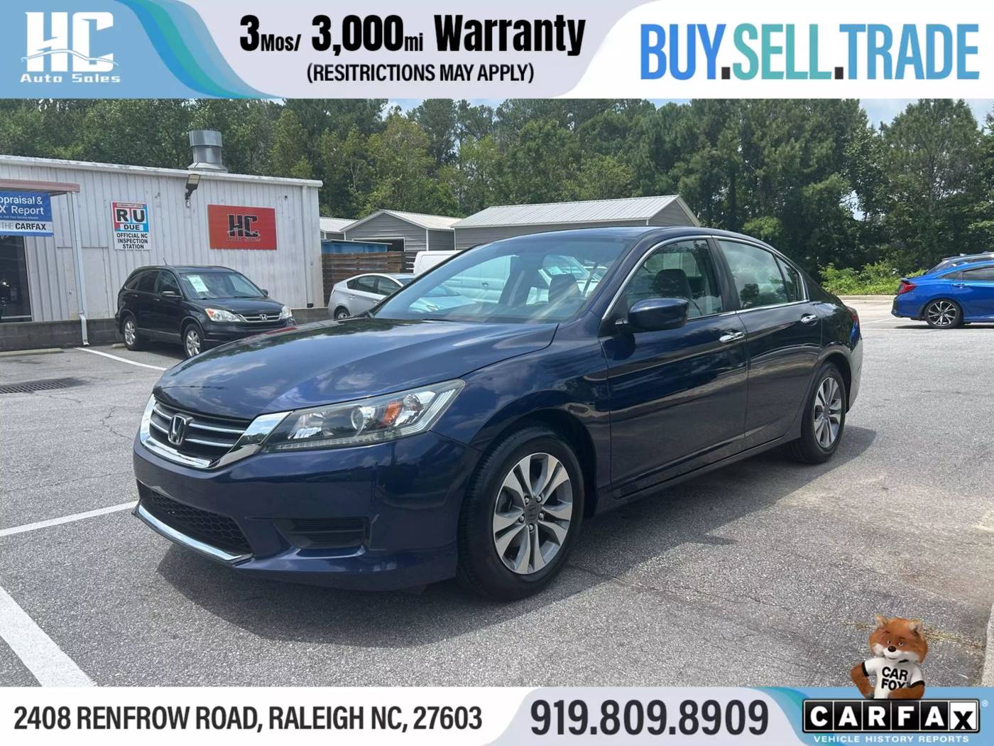 2014 Honda Accord LX — Sedan — 118,348 mi — Raleigh, NC