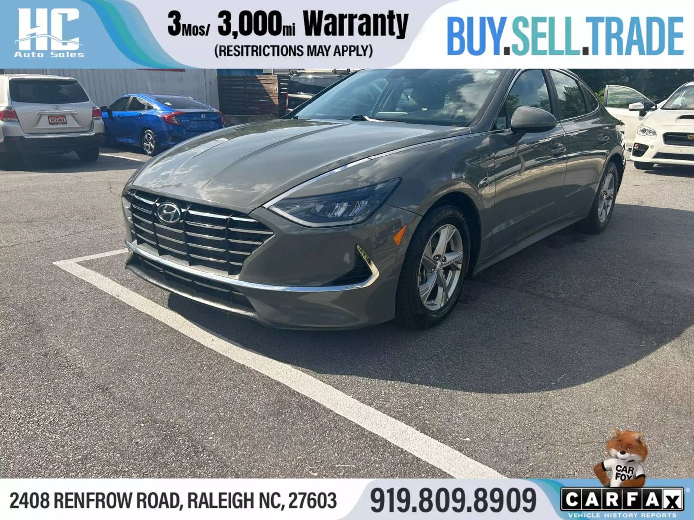 2020 Hyundai Sonata SE — Sedan — 65,558 mi — Raleigh, NC
