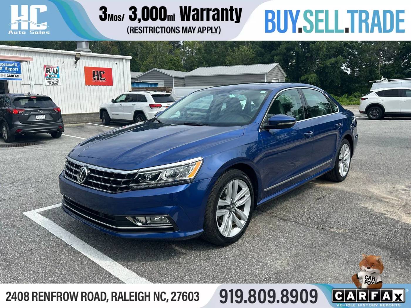 2017 Volkswagen Passat 1.8T SE — Sedan — 47,847 mi — Raleigh, NC