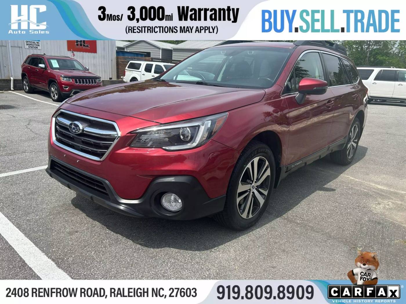 2018 Subaru Outback 2.5i Limited — SUV — 100,321 mi — Raleigh, NC
