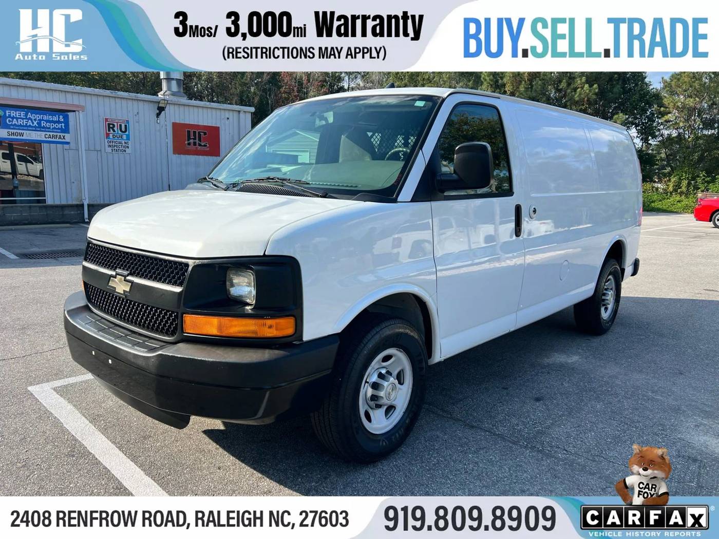 2013 Chevrolet Express Cargo Van Base — Cargo Van — 107,688 mi — Raleigh, NC