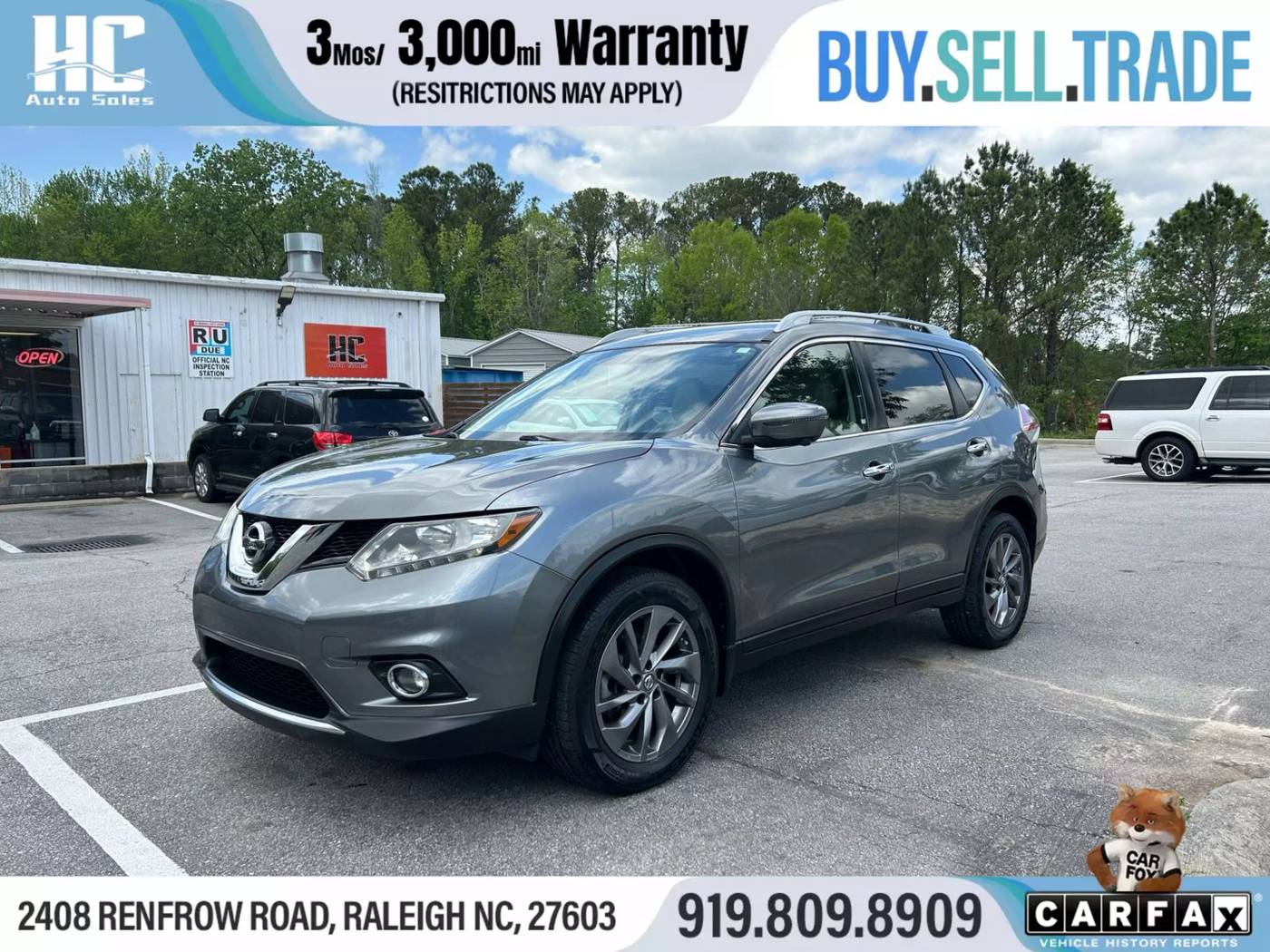 2016 Nissan Rogue SL — SUV — 95,945 mi — Raleigh, NC