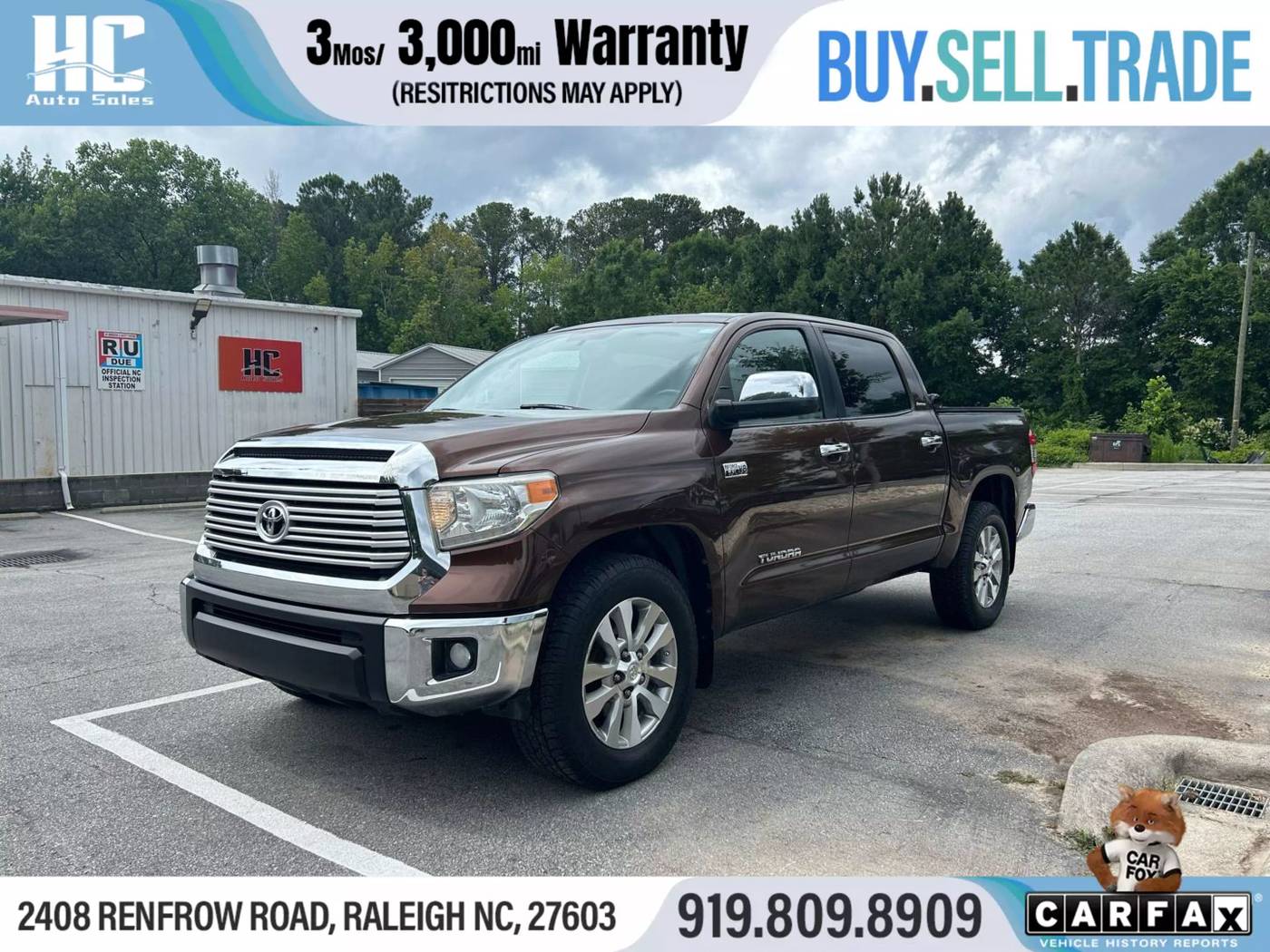2014 Toyota Tundra Limited — Pickup Truck — 122,535 mi — Raleigh, NC