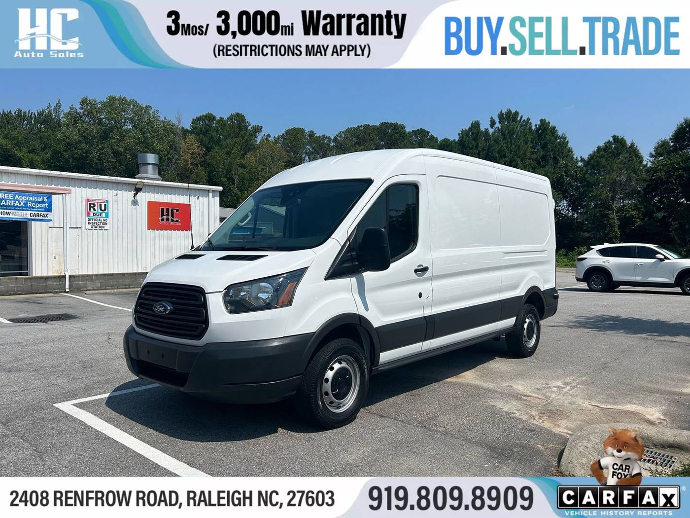 2016 Ford Transit Cargo Van T-250 — Cargo Van — 108,741 mi — Raleigh, NC