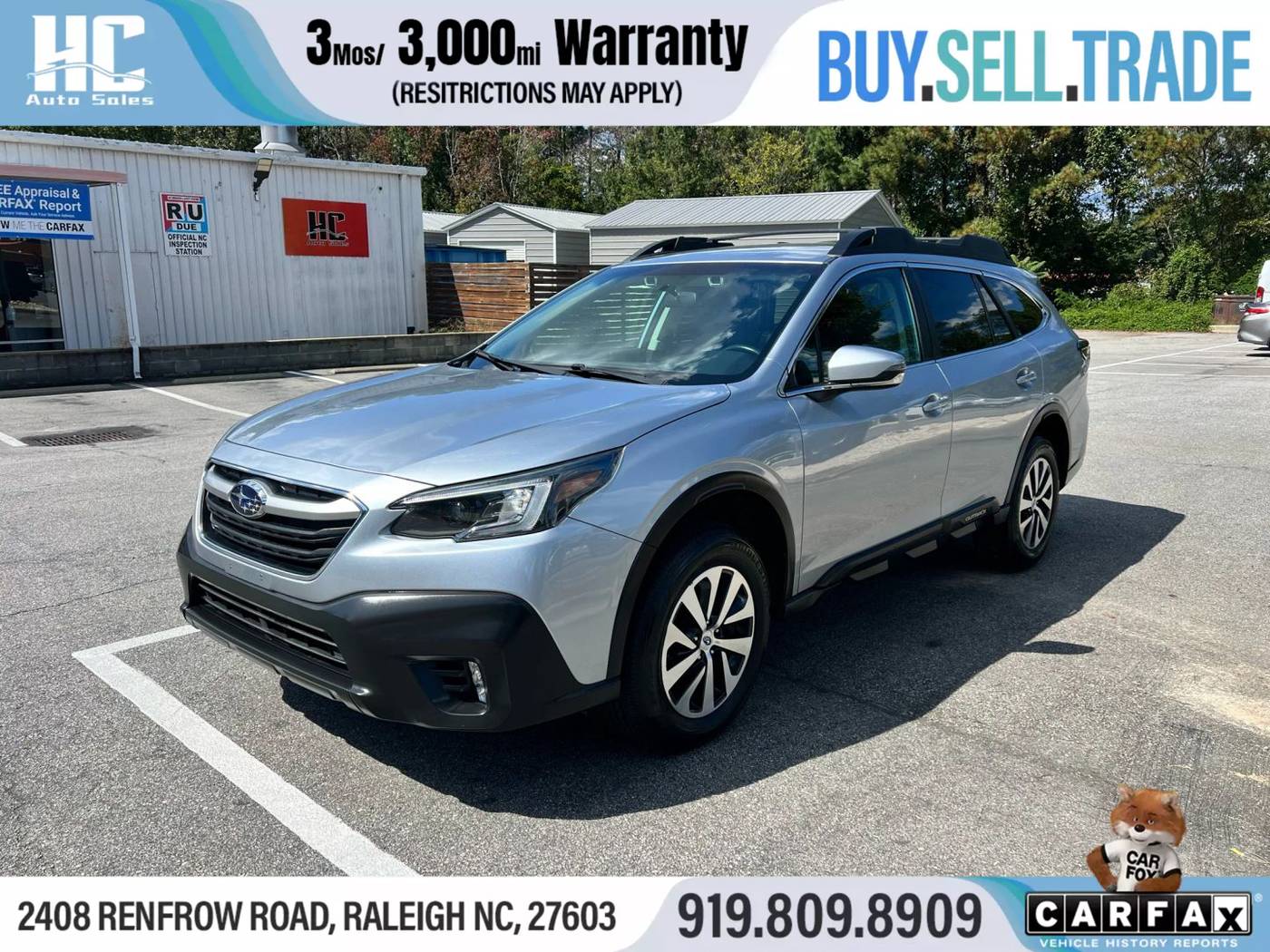 2020 Subaru Outback 2.5i Premium — SUV — 120,016 mi — Raleigh, NC
