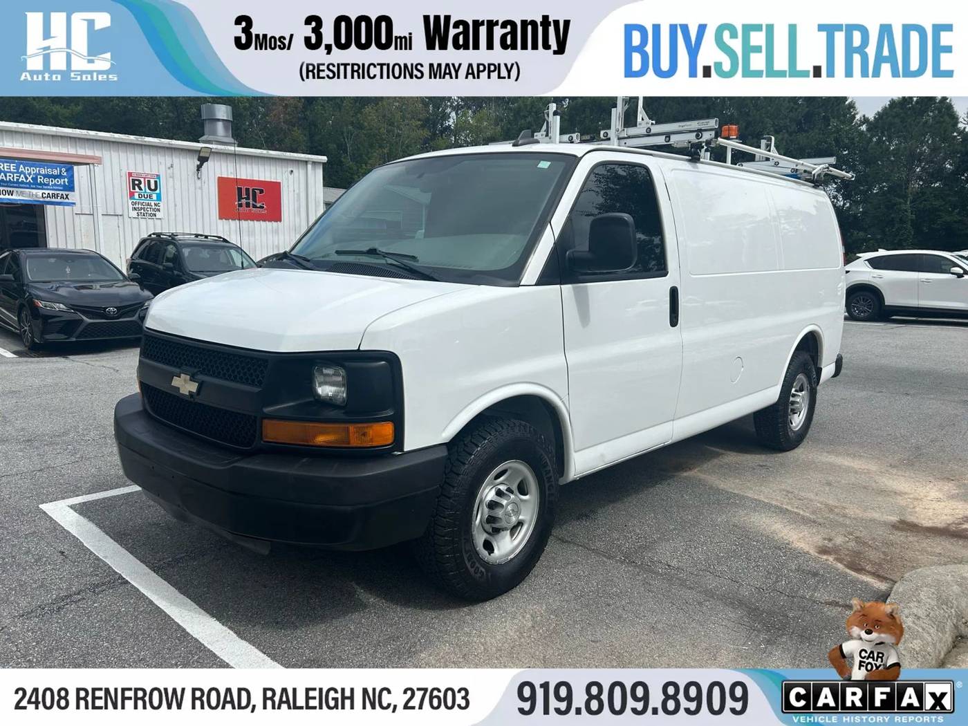 2016 Chevrolet Express Cargo Van Base — Cargo Van — 93,543 mi — Raleigh, NC