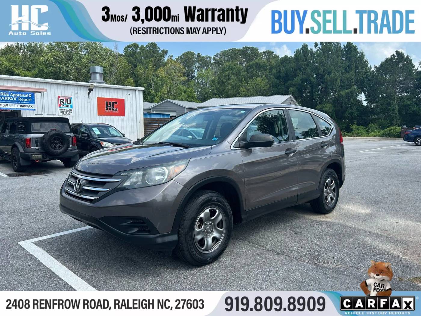 2012 Honda CR-V LX — SUV — 164,840 mi — Raleigh, NC