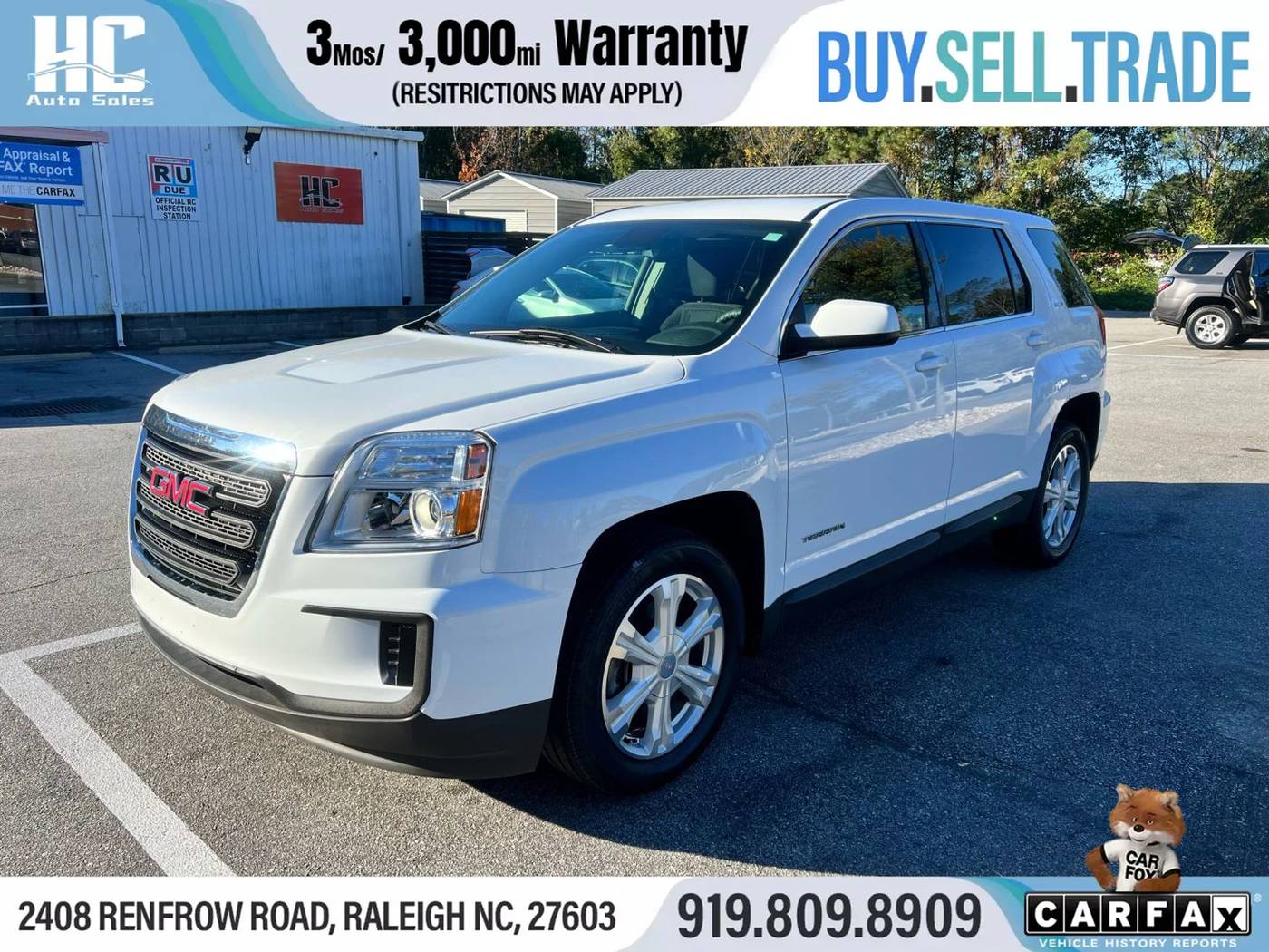 2017 GMC Terrain SLE-1 — SUV — 72,796 mi — Raleigh, NC