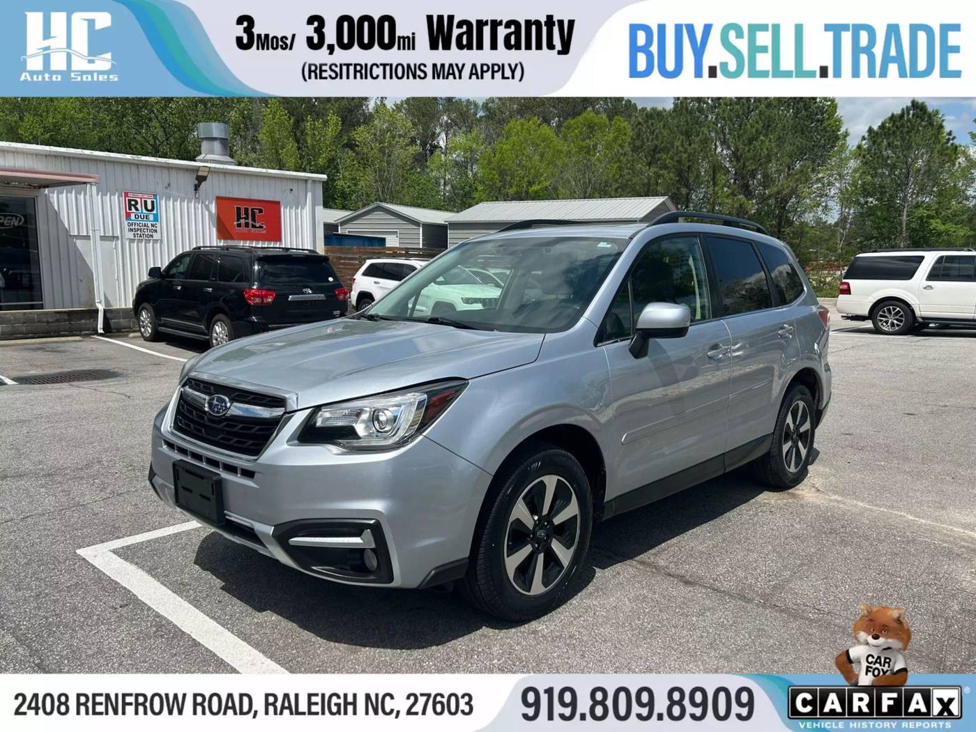 2017 Subaru Forester 2.5i Limited — SUV — 92,648 mi — Raleigh, NC