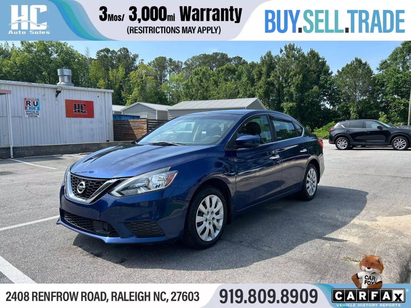 2018 Nissan Sentra S — Sedan — 96,998 mi — Raleigh, NC