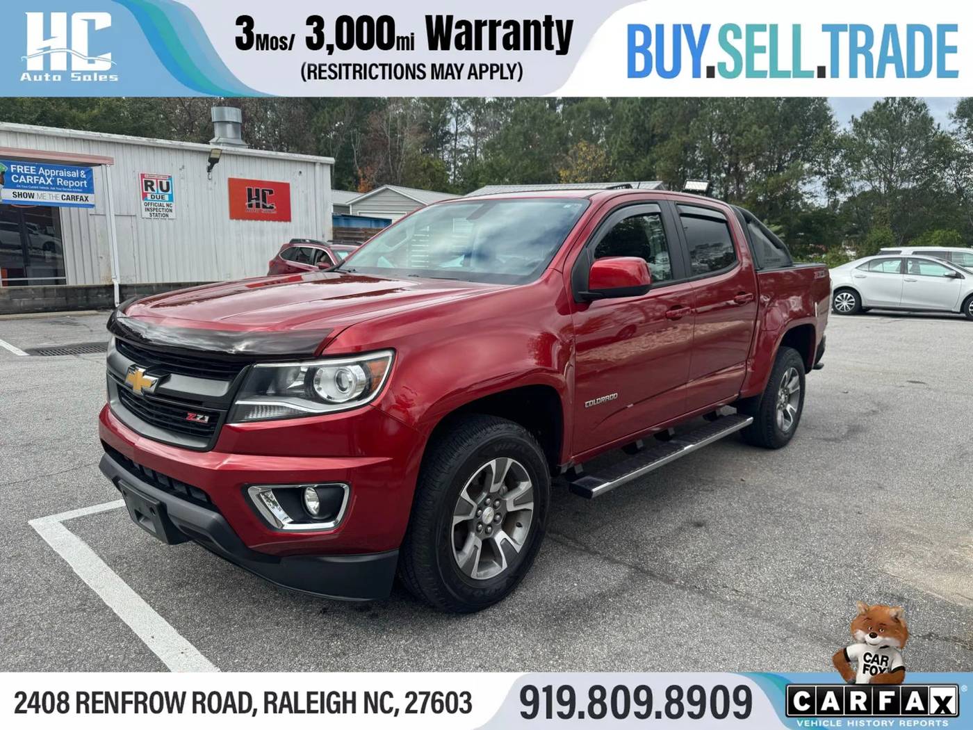 2016 Chevrolet Colorado Z71 — Pickup Truck — 56,509 mi — Raleigh, NC