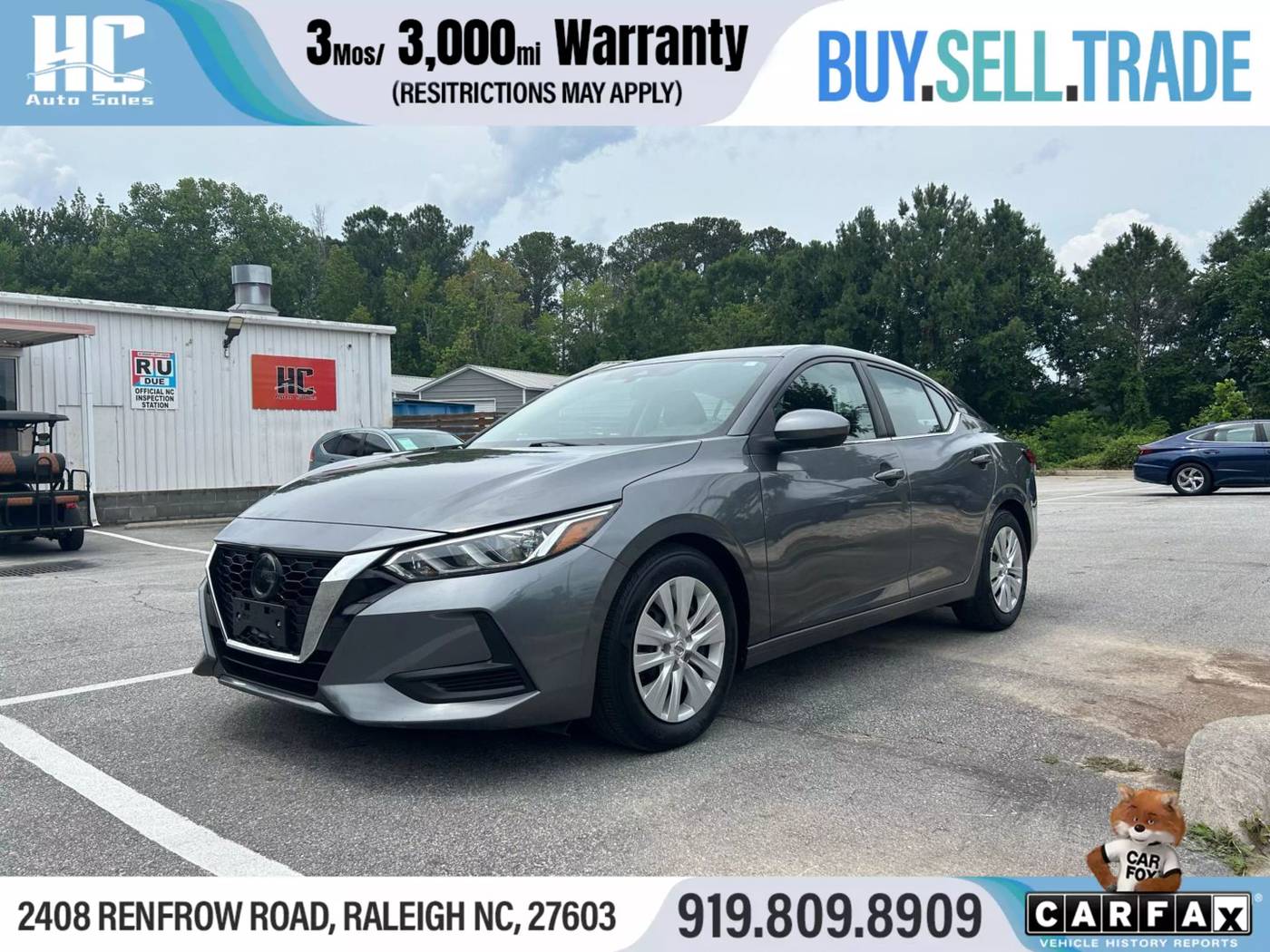 2021 Nissan Sentra S — Sedan — 85,947 mi — Raleigh, NC