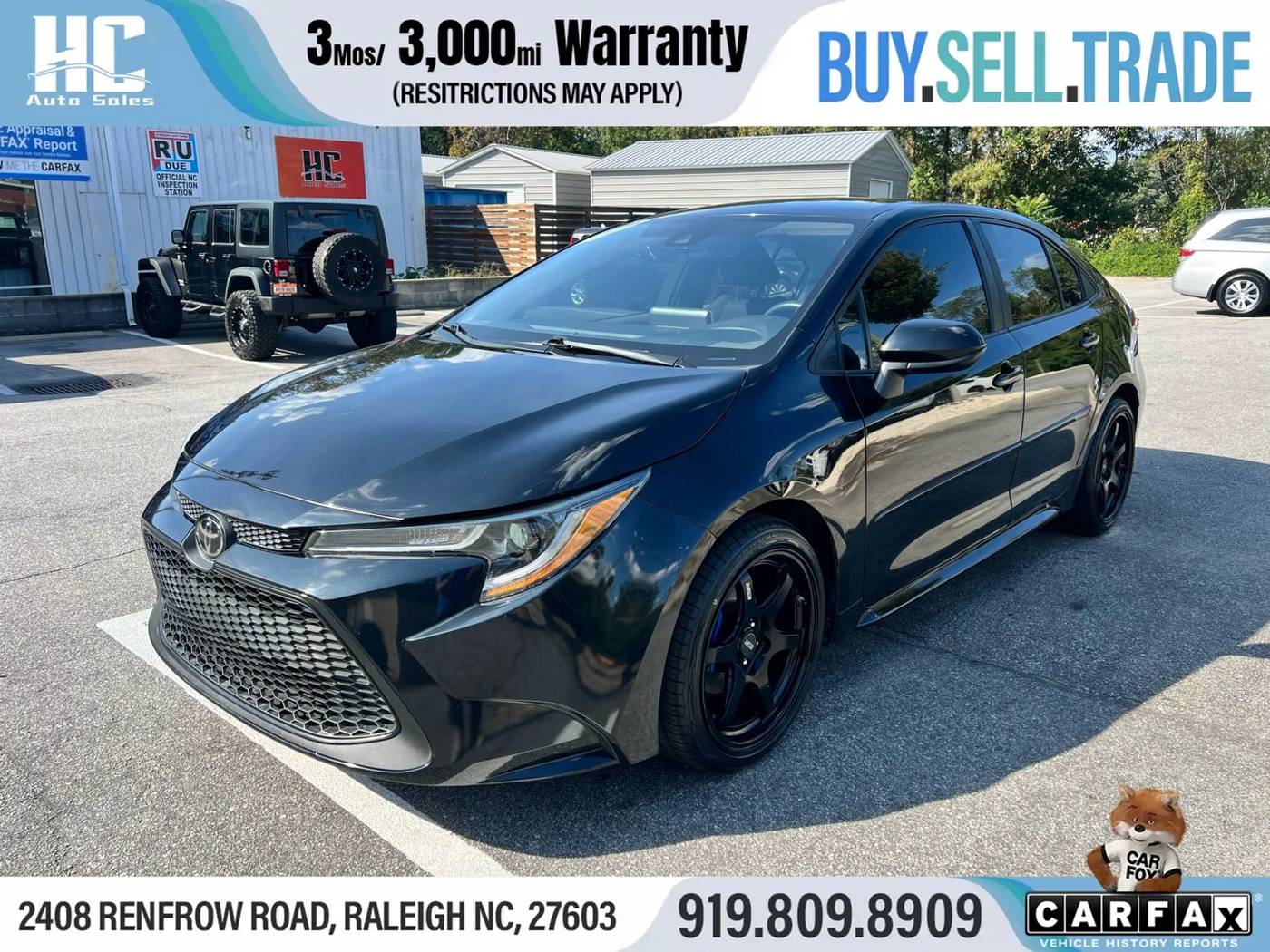 2021 Toyota Corolla LE — Sedan — 60,410 mi — Raleigh, NC