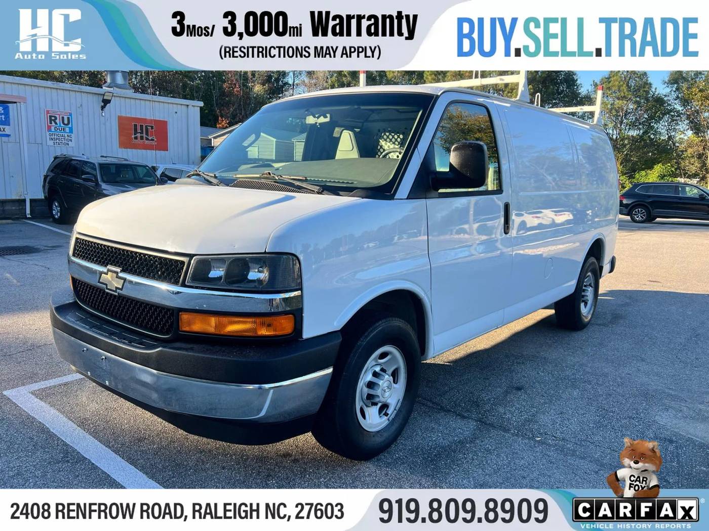 2017 Chevrolet Express Cargo Van Base — Cargo Van — 115,408 mi — Raleigh, NC