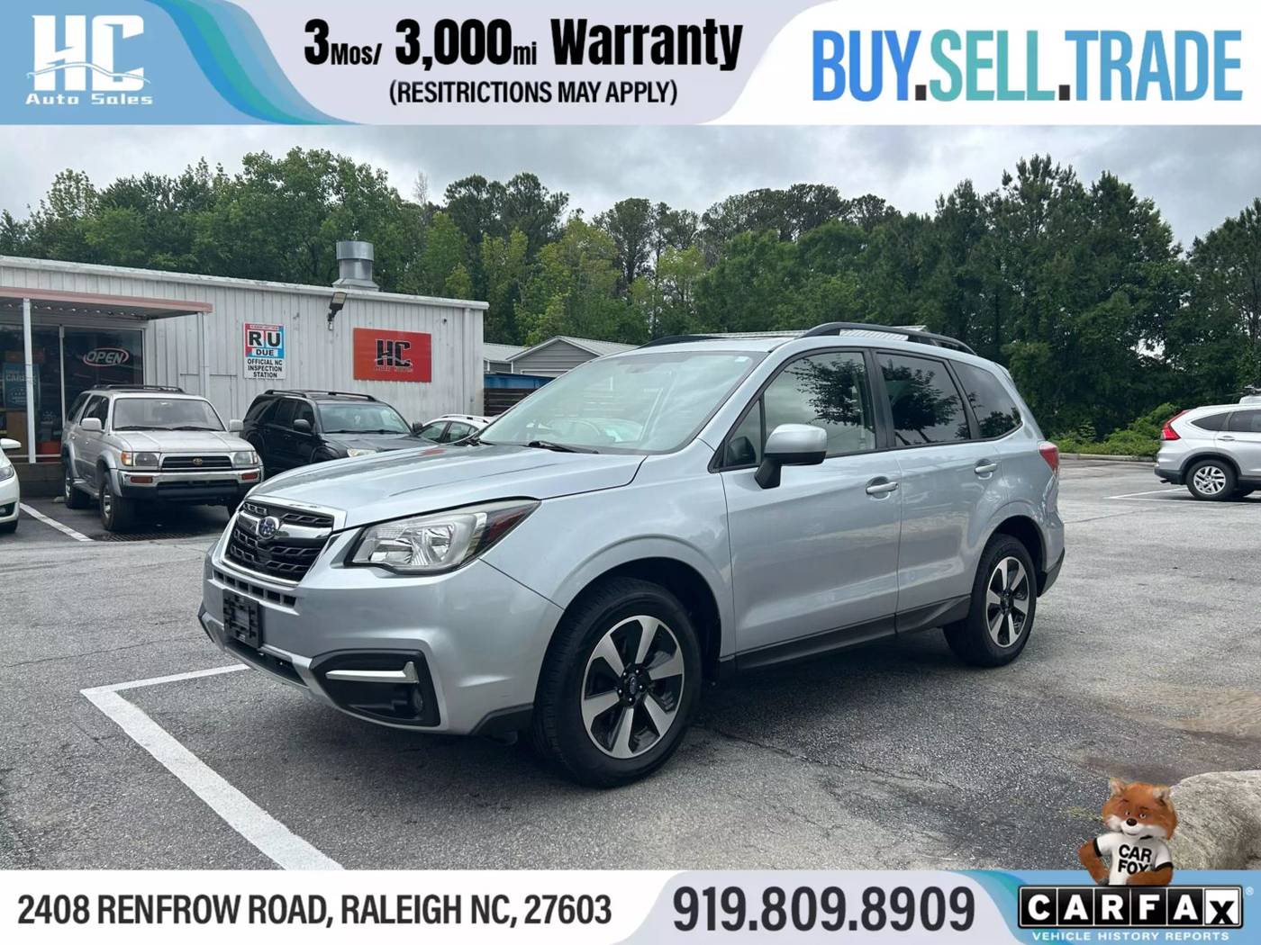 2018 Subaru Forester 2.5i Premium — SUV — 80,334 mi — Raleigh, NC