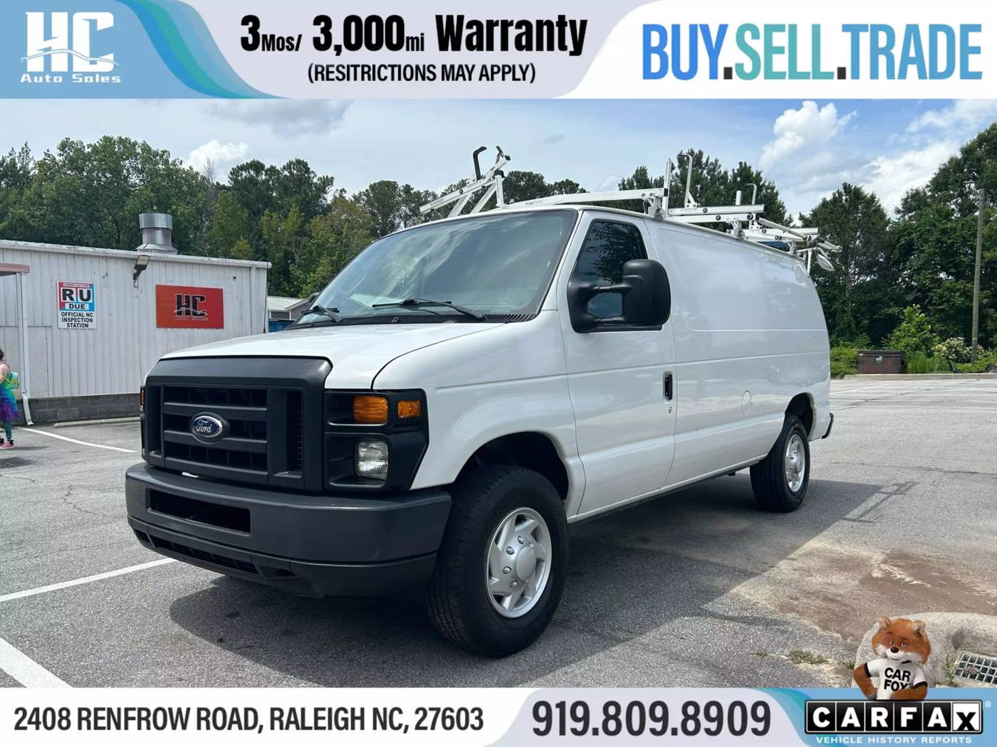 2014 Ford Econoline Cargo Van E-250 — Cargo Van — 107,470 mi — Raleigh, NC