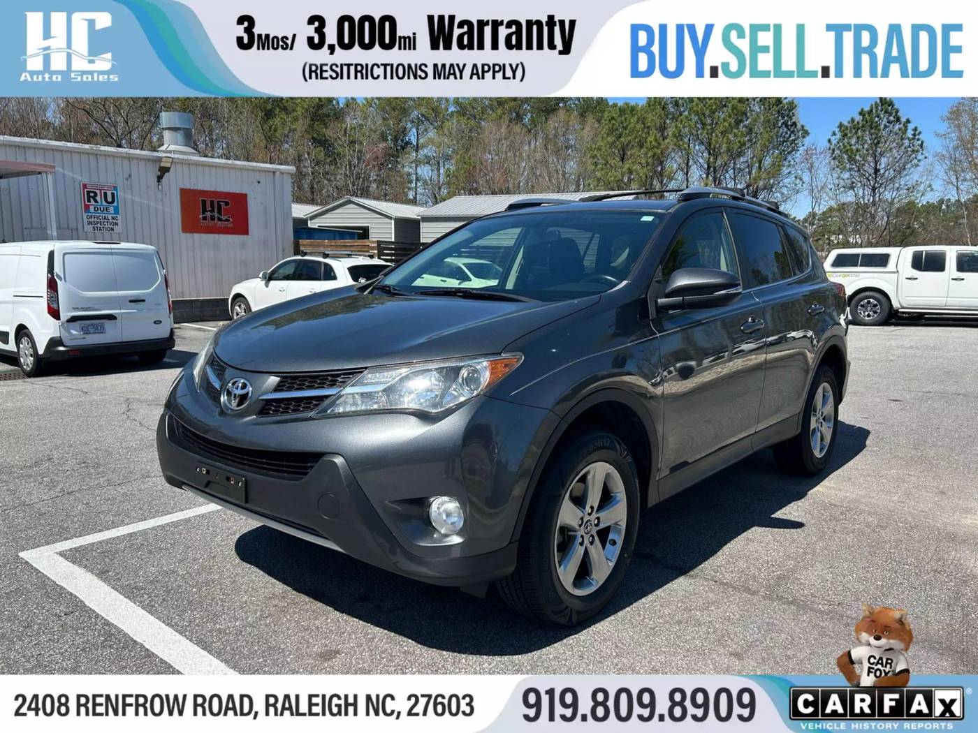 2015 Toyota RAV4 XLE — SUV — 95,032 mi — Raleigh, NC