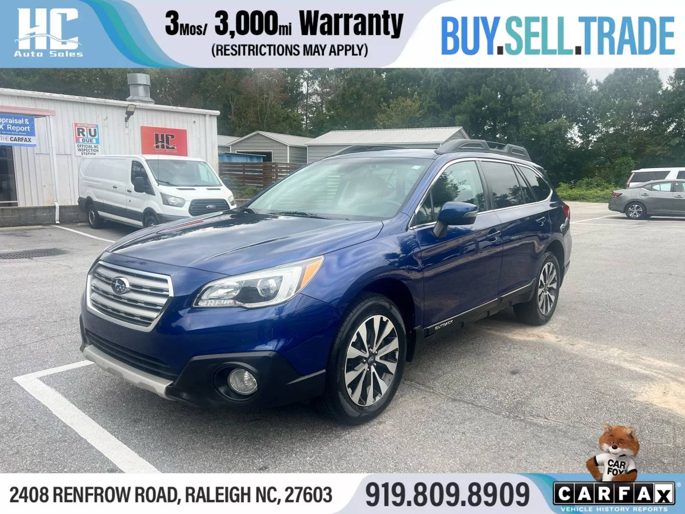 2017 Subaru Outback 2.5i Limited — SUV — 103,371 mi — Raleigh, NC