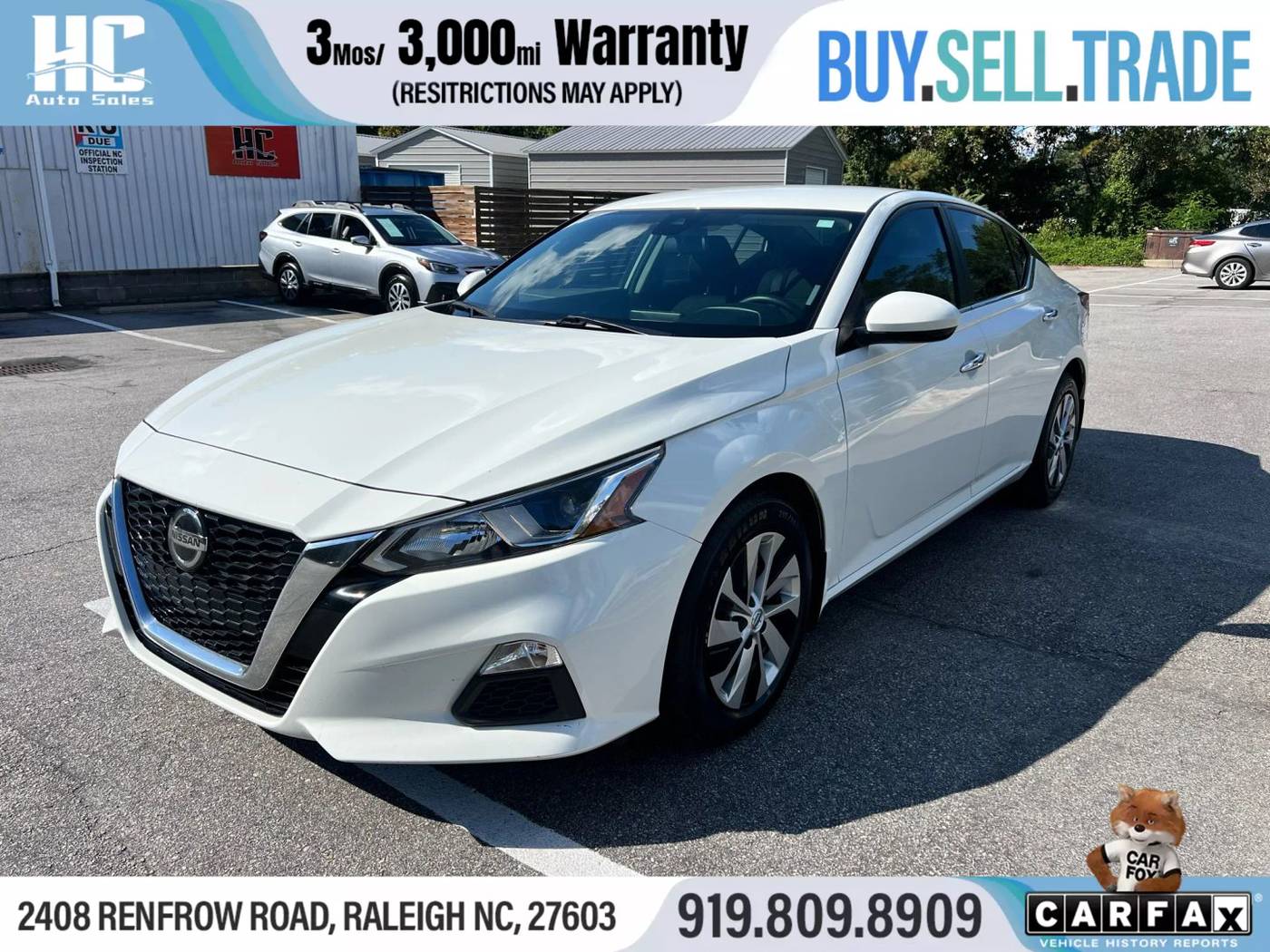 2021 Nissan Altima S — Sedan — 95,303 mi — Raleigh, NC