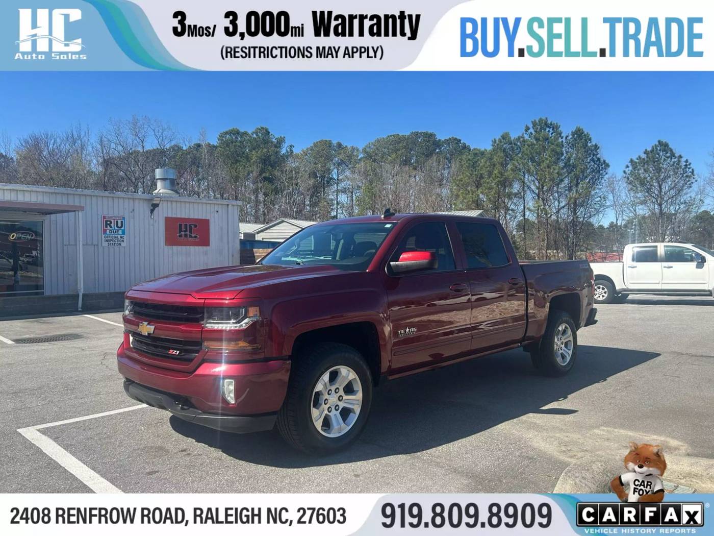 2017 Chevrolet Silverado 1500 LT — Pickup Truck — 88,133 mi — Raleigh, NC