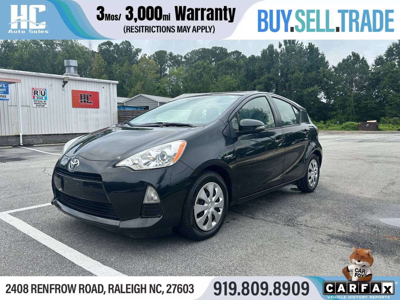 2014 Toyota Prius c Four — Hatchback — 78,718 mi — Raleigh, NC